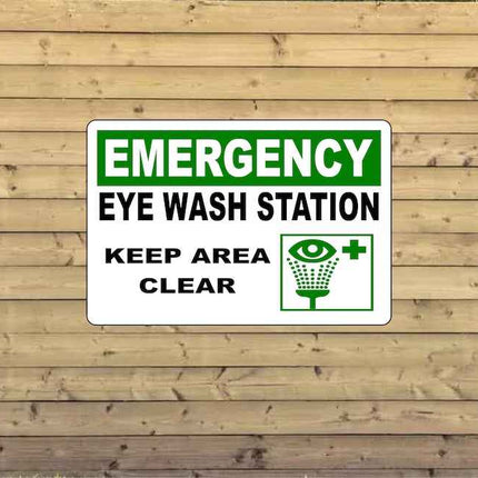 OSHA Emergency Eye Wash Station Sign OR Sticker Decal