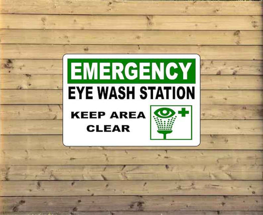 OSHA Emergency Eye Wash Station Sign OR Sticker Decal