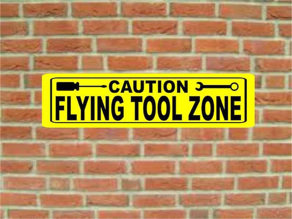 Flying Tool Zone Metal Novelty Street Sign man cave garage