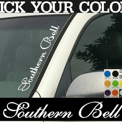 Southern bell Vertical Windshield Die Cut Vinyl Decal Sticker 4" x 22" Car Truck SUV