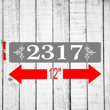 Personalized Home Address Sign Aluminum 3" x 12" | Custom House Number Plaque