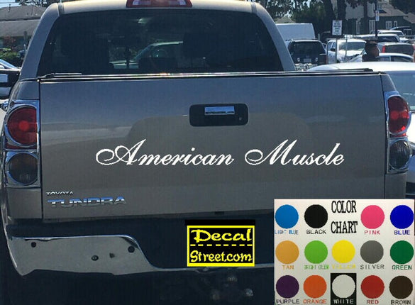 American Muscle Tailgate | Die Cut Vinyl | Decal Sticker | Visor Banner 4x4