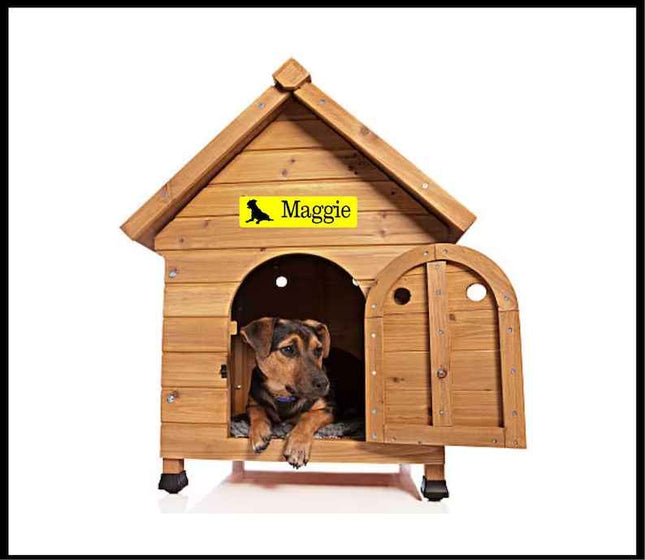 Custom Dog House Sign | Dog Name Sign | Dog Name Plaque | Pet Accessories | Door Sign | Dog House Accessories | Aluminum