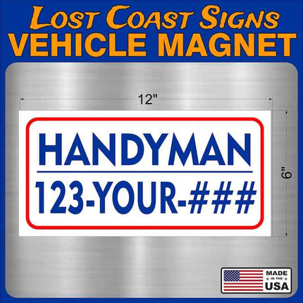 Custom Handyman Vehicle Magnet Truck  12" x 6"