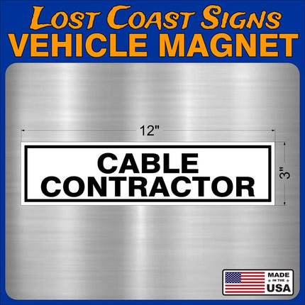 CABLE CONTRACTOR Magnet Truck Car 12" x3"