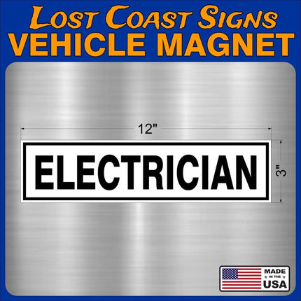 Electrician Vehicle Car truck Magnet  12" x3"