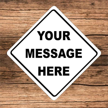 Customized Metal text Sign | Personalized 8" x 8" Aluminum Sign