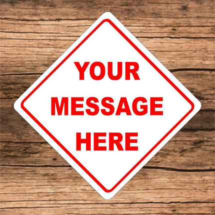 Customized Metal text Sign | Personalized 8" x 8" Aluminum Sign