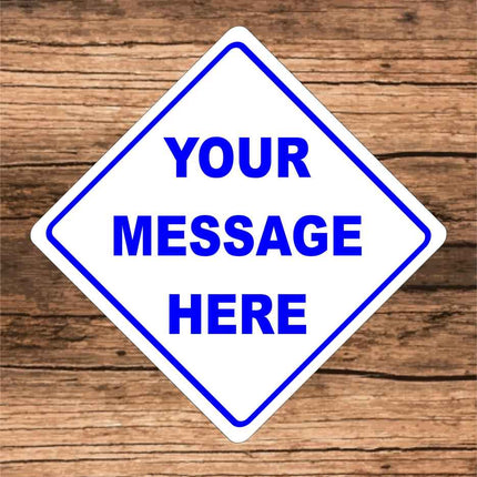 Customized Metal text Sign | Personalized 8" x 8" Aluminum Sign