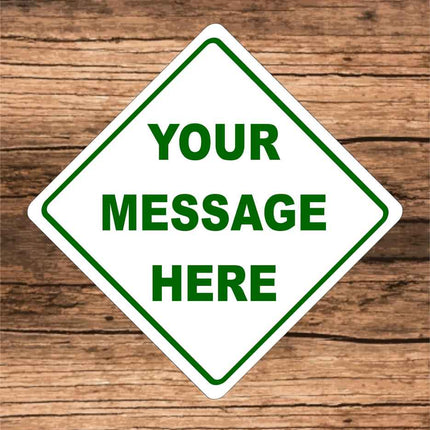 Customized Metal text Sign | Personalized 8" x 8" Aluminum Sign