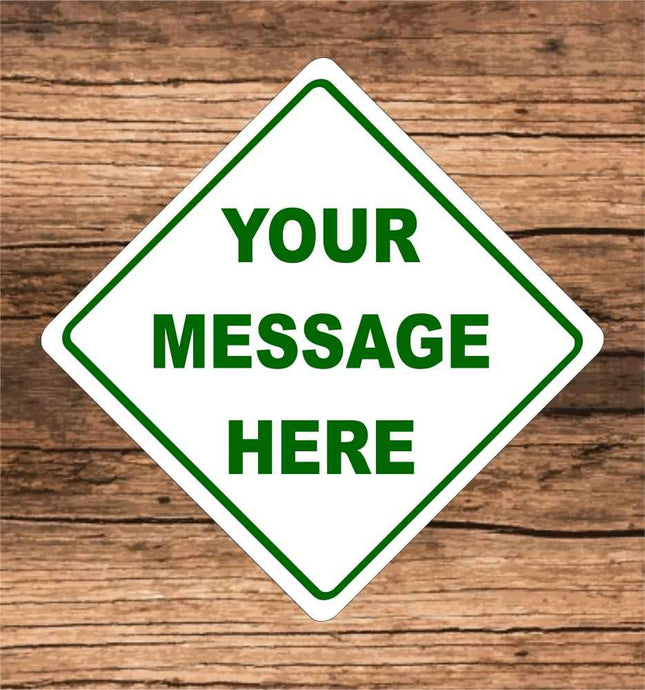 Customized Metal text Sign | Personalized 8" x 8" Aluminum Sign