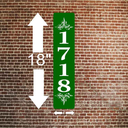 Personalized Home Address Sign | Aluminum Sign 4" x 18" | Custom House Number Plaque