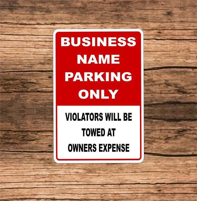 Personalized Business Parking Sign | Aluminum Parking sign 12" x 8"