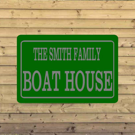 Personalized Lake House Metal Sign | Custom Vacation Home Plaque fishing cabin