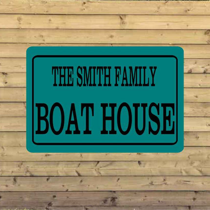 Personalized Lake House Metal Sign | Custom Vacation Home Plaque fishing cabin