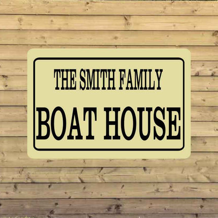 Personalized Lake House Metal Sign | Custom Vacation Home Plaque fishing cabin