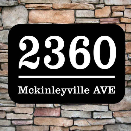 Personalized Home Address Sign Aluminum 12" x 8" | Custom House Number Plaque