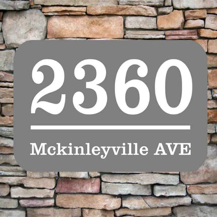 Personalized Home Address Sign Aluminum 12" x 8" | Custom House Number Plaque