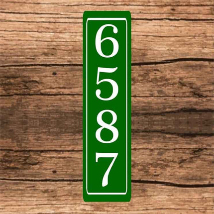 3"x12" inch custom home number plaque | Personalized Aluminum address sign
