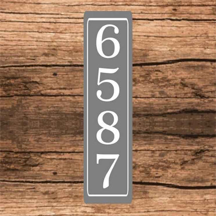 3"x12" inch custom home number plaque | Personalized Aluminum address sign