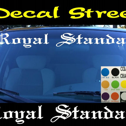 Royal Standard Windshield | Visor Die Cut | Vinyl Decal Sticker | Honda Euro Drift