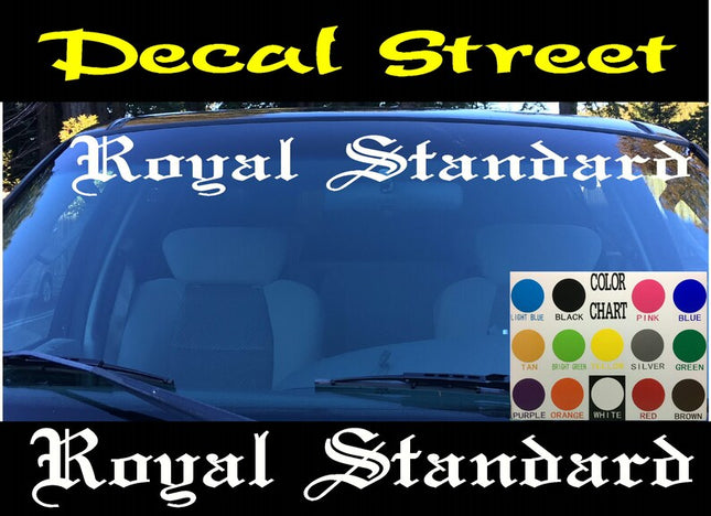 Royal Standard Windshield | Visor Die Cut | Vinyl Decal Sticker | Honda Euro Drift
