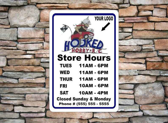 Personalized Business Logo | Aluminum Sign | website and phone number sign